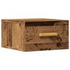 vidaXL Mesa de cabeceira de parede 35x35x20 cm cor madeira velha