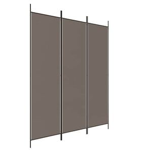 vidaXL Biombo/divis&oacute;ria com 3 pain&eacute;is 150x220 cm tecido antracite