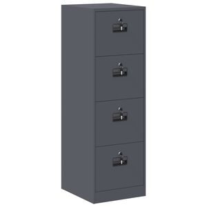 vidaXL Arm&aacute;rio de Arquivo com gaveta 2 pcs Antracite 44 x 50 x 139 cm