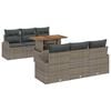 vidaXL Conjunto de Sof&aacute; de Jardim 7 unid. Cinzeto