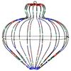 vidaXL Luz de Finial de Natal 192 LED Multicolorido Di&acirc;m. 40 x 40 cm