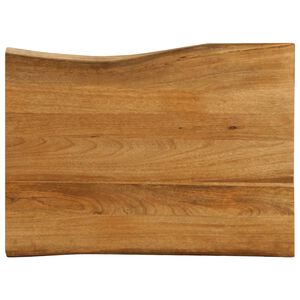 vidaXL Tampo de mesa c/ borda viva 80x60x3,8 cm mangueira maci&ccedil;a