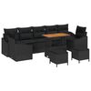 vidaXL Conjunto de Sof&aacute; de Jardim 10 unid. Preto vime PE