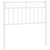 vidaXL Cabeceira de substitui&ccedil;&atilde;o 90 cm metal branco
