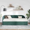 vidaXL Estrutura de Cama de Canto com Colch&atilde;o 2 pcs Verde Veludo