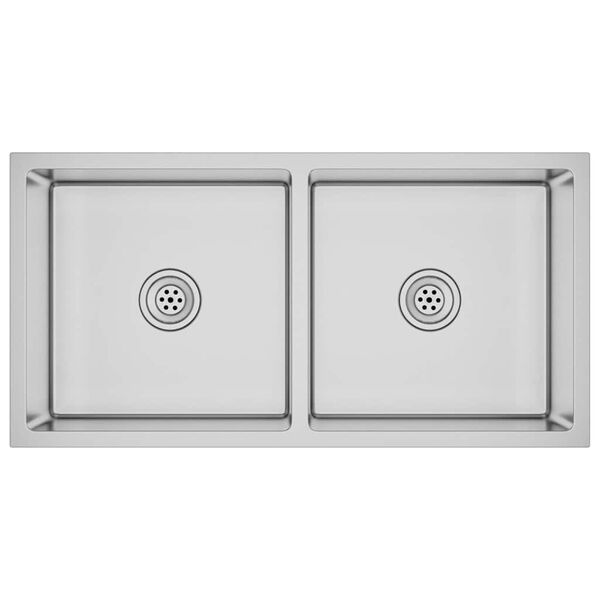 vidaXL Lava-lou&ccedil;a de cozinha artesanal a&ccedil;o inoxid&aacute;vel