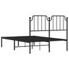 vidaXL Estrutura de cama com cabeceira 120x200 cm metal preto
