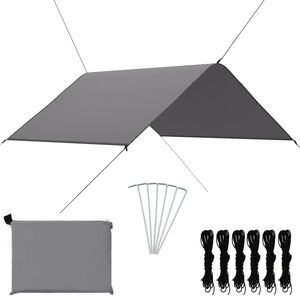 vidaXL Lona de exterior 3x2,85 m cinza