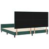 vidaXL Cama Box com cabeceira Verde Escuro 200 x 200 cm Veludo