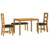 vidaXL Conjunto de sala de jantar 4 unid. Preto