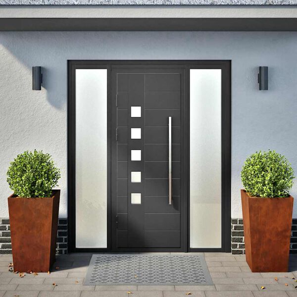 vidaXL Garden Planters 2 pcs 45x45x75 cm a&ccedil;o resistente &agrave;s intemp&eacute;ries