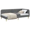 vidaXL Estrutura de Cama de Canto Cinza Escuro 90 x 190 cm tecido
