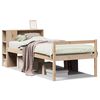 vidaXL Cama com estante sem colch&atilde;o 90x200 cm pinho maci&ccedil;o