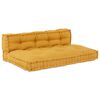vidaXL Travesseiro para Sof&aacute; Pallet 2 pcs Amarelo 120 x 80 x 38 cm