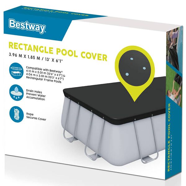 Bestway Cobertura de piscina Flowclear 404x201 cm
