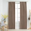 vidaXL Cortinas blackout c/ganchos 2pcs 140x225cm cinzento-acastanhado