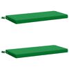 vidaXL Almofadas para Banco SOEST 2 unid. 100% Poli&eacute;ster Verde