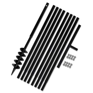 Broca de solo manual 100 mm com tubo de prolongamento 9 m a&ccedil;o