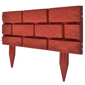 Divis&oacute;ria de relvado com design de tijolo 11 pcs