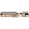 vidaXL Conjunto de Sof&aacute;s para Exterior 7 pcs Natural e Cinza claro