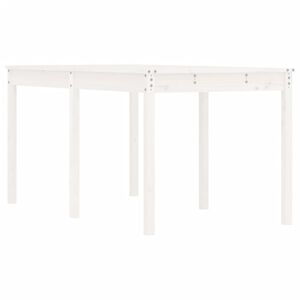 vidaXL Mesa de jardim 159,5x82,5x76 cm madeira de pinho maci&ccedil;a branco