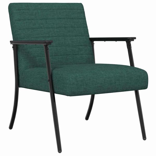 vidaXL poltrona Verde Escuro 59 x 75 x 78 cm tecido