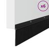 vidaXL Selos de Escovas para Porta com Parafuso 6 pcs Preto 100 cm