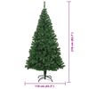 vidaXL &Aacute;rvore de Natal Artificial Verde 210 cm PVC, A&ccedil;o e Pl&aacute;stico