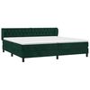 vidaXL Cama com molas/colch&atilde;o 200x200 cm veludo verde-escuro