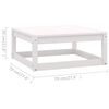 vidaXL 6 pcs conjunto lounge de jardim pinho maciço branco