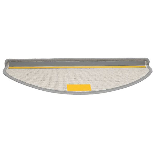 vidaXL Tapetes de escada 20 pe&ccedil;as 65x21x4 cm cinza semicircular grande