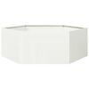 vidaXL Vaso/floreira de jardim hexagonal 138x120x45 cm a&ccedil;o branco