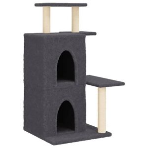 vidaXL &Aacute;rvore p/ gatos c/ postes arranhadores sisal 97 cm cinza-escuro