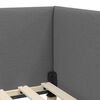 vidaXL Estrutura de Cama de Canto Cinza Escuro 80 cm x 200 cm Veludo