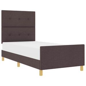 vidaXL Estrutura da Cama Castanho escuro 90 x 200 cm tecido