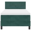vidaXL Cama Box com colch&atilde;o Verde Escuro 90 x 190 cm Veludo