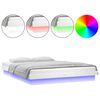 vidaXL Estrutura de cama c/ LED 140x190 cm branco