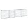 VidaXL Cesto gabi&atilde;o com cobertura 400x50x100 cm ferro galvanizado