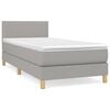 vidaXL Cama com molas/colch&atilde;o 80x200 cm tecido cinza-claro