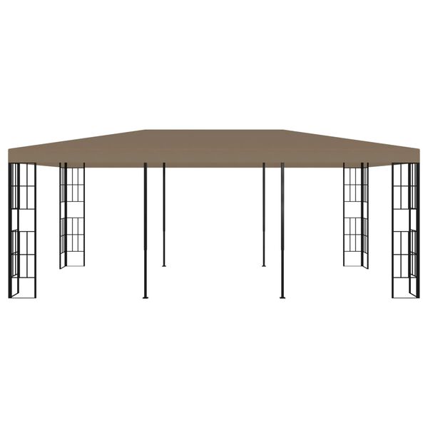 vidaXL Gazebo 6x3 m cinzento-acastanhado