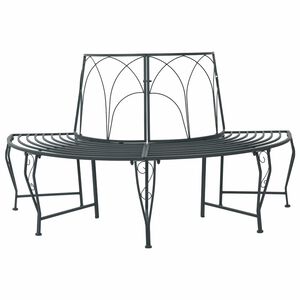 vidaXL Banco de &Aacute;rvore 4-N&uacute;mero de lugares 160 x 80 x 89 cm A&ccedil;o