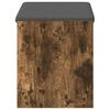 vidaXL Banco de Hall com almofada Carvalho Fumado 63 x 38 x 45 cm