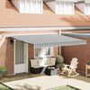vidaXL Toldo retrátil automático com LEDs 400x300 cm antracite/branco