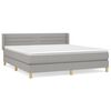 vidaXL Cama com molas/colch&atilde;o 180x200 cm tecido cinzento-claro