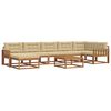 vidaXL Conjunto de Sof&aacute;s para Exterior 8 pcs Natural e Bege