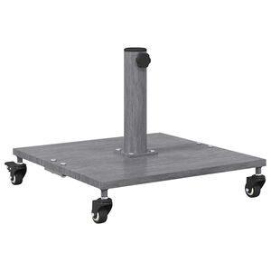 vidaXL Base para chap&eacute;u de sol 26.75 kg Visual de madeira cinza escuro