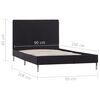 vidaXL Estrutura de cama 90x200 cm tecido preto