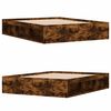 vidaXL Estrutura de cama 140x200 cm carvalho fumado