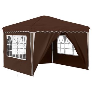 vidaXL Tenda de Festa Pop-up 288 x 288 x 245 cm Castanho Tecido Oxford