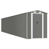 vidaXL Abrigo de jardim 192x1021x223 cm a&ccedil;o galvanizado cinzento-claro